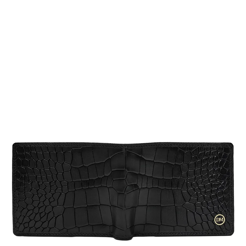 Da Milano Black Black Bifold Leather Mens Wallet for Men | Best Price UAE